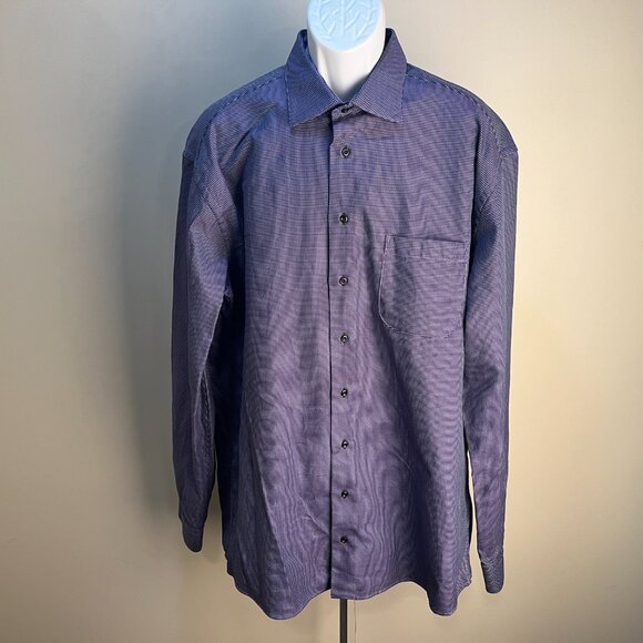 St. Croix Men's purple and blue checkered long sleeve shirt 2XLT Tall 2XL - Picture 2 of 5